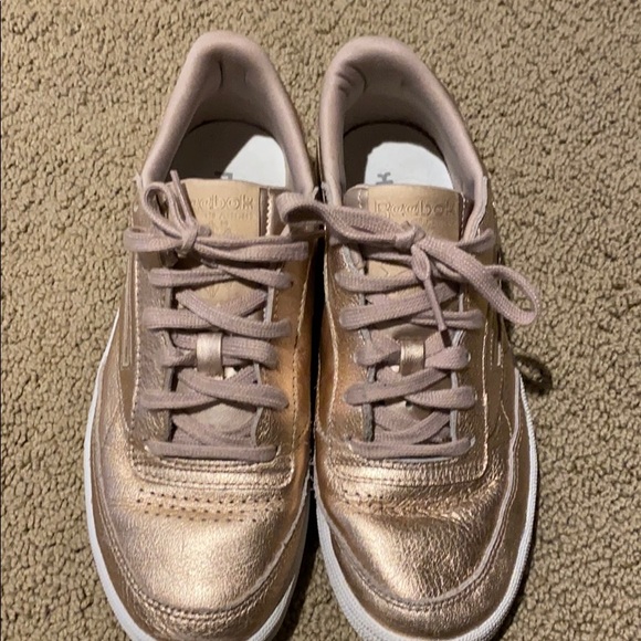 reebok sneakers rose gold